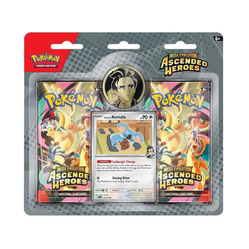 Pokemon Ascended Heroes 2 pack Blister Larry's Komala
